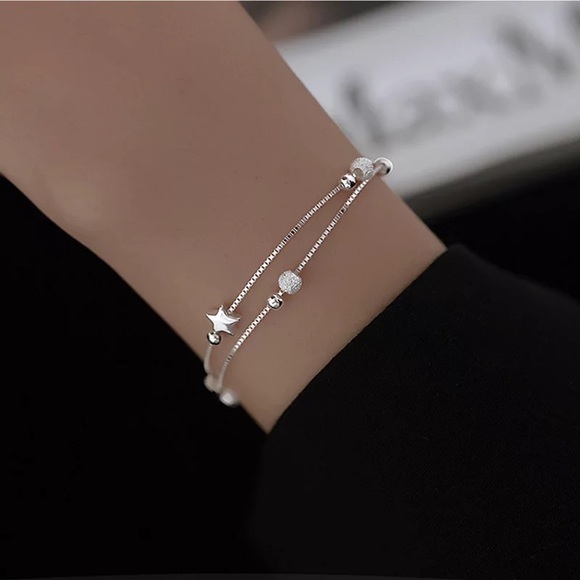 925 Sterling Silver Charm Bracelet & Bangle Chain Women Wedding Party Gift - Picture 3 of 6